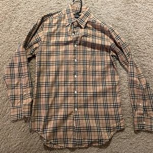Men Burberry vintage check dress shirt
